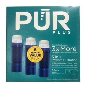 PUR PLUS PPF951K Pitcher Dispenser Water Filters Lead Reduction 3 Pack